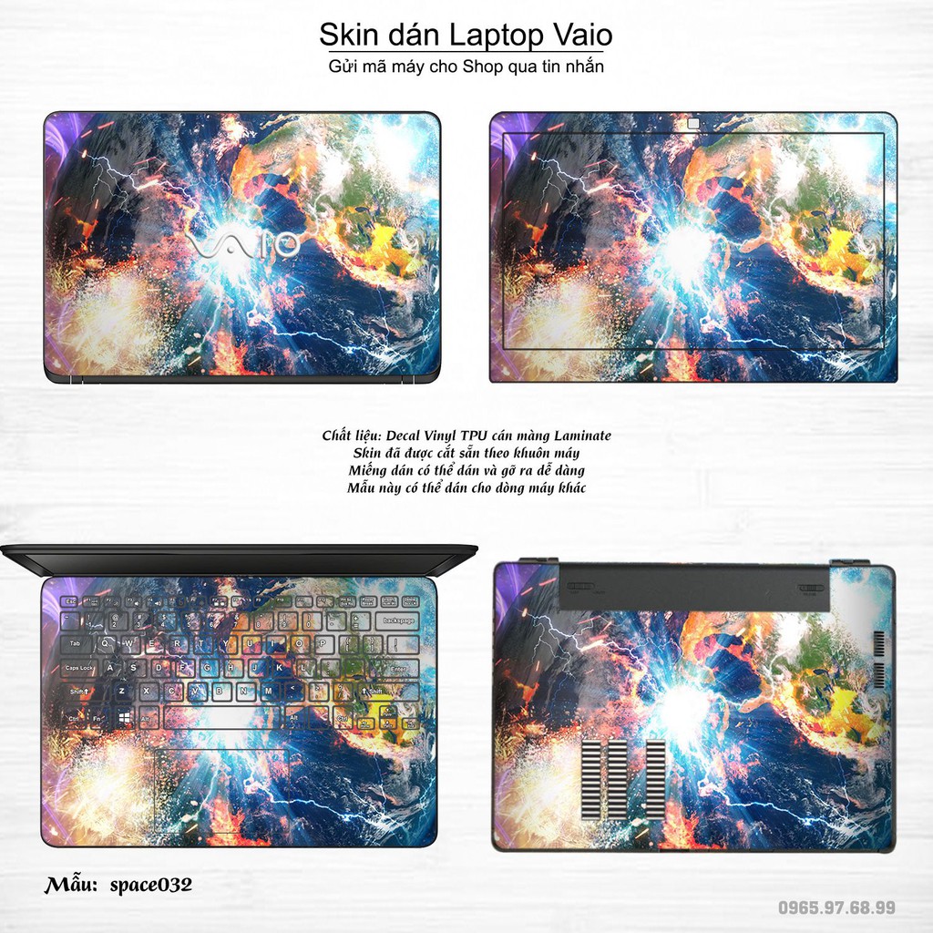 Skin dán Laptop Sony Vaio in hình không gian nhiều mẫu 6 (inbox mã máy cho Shop)