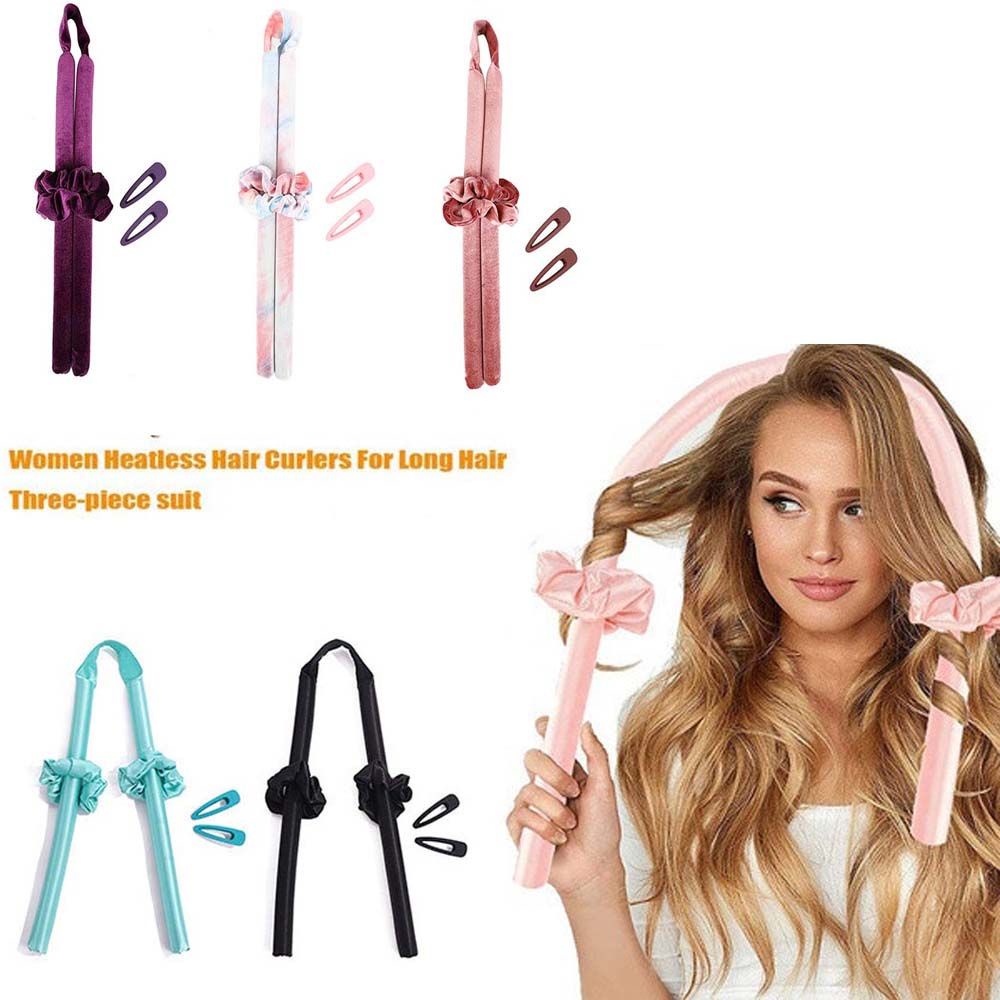 [Hàng mới về] Bộ thanh quấn xốp EVA và dây buộc tóc khi ngủ để tạo kiểu uốn gợn sóng lớn không dùng nhiệt tiện lợi