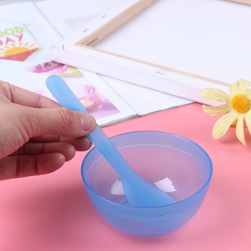 Bộ Tô Và Muỗng Trộn Đắp Mặt Nạ Bằng Silicone DIY Tiện Dụng
