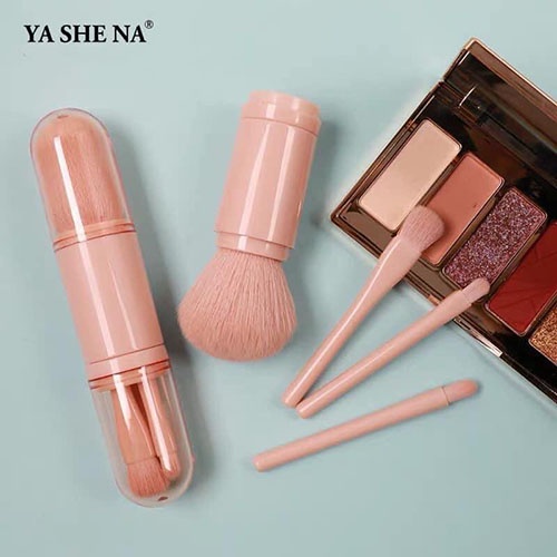 Bộ cọ trang điểm cá nhân 4 cây Yashena Portable Telescopic Brush, Set cọ trang điểm chính hãng Yashena hàng nội địa