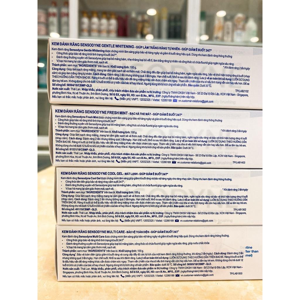 Kem đánh răng SENSODYNE giúp trắng răng hương thơm mát giảm ê buốt 100gram