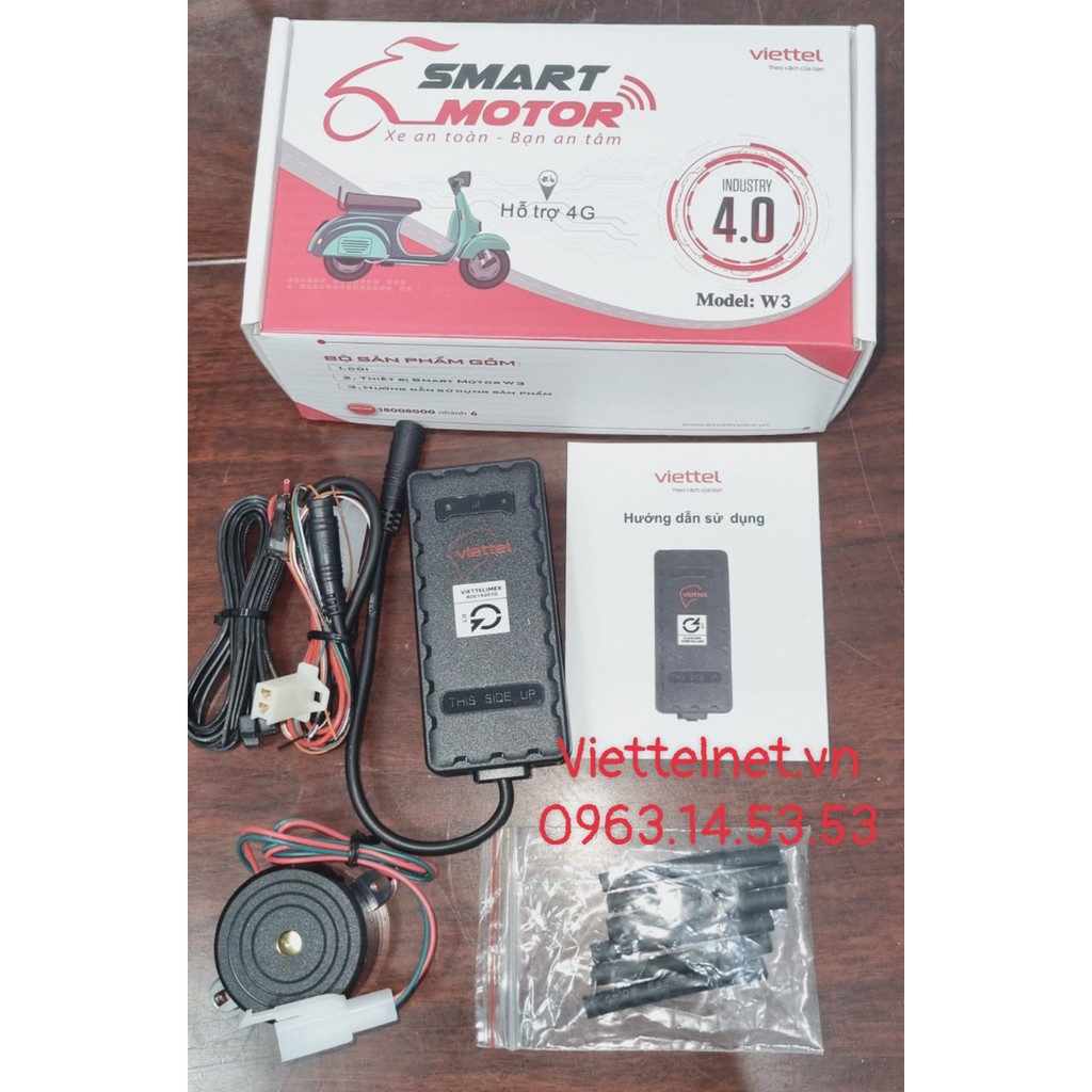 Bộ thiết bị chống trộm Xe máy Viettel (CHƯA BAO GỒM SIM) giá rẻ- mới 100% - ĐỊNH VỊ SMART MOTOR VIETTEL W3