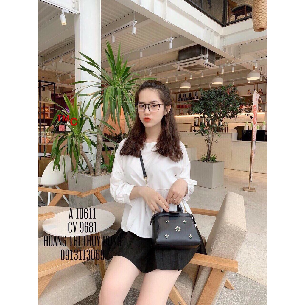 Áo Voan Kiểu Tay Phồng Thắc Nơ Sau Gáy Duyên Dáng TTSL0225