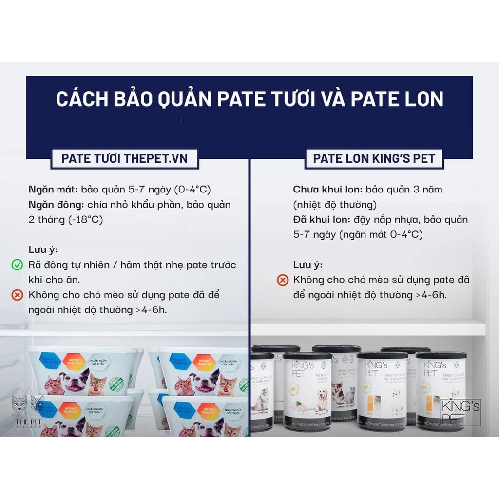 Pate TƯƠI The Pet Cho Chó Mèo (1kg) - Ship Now/Grab 2H