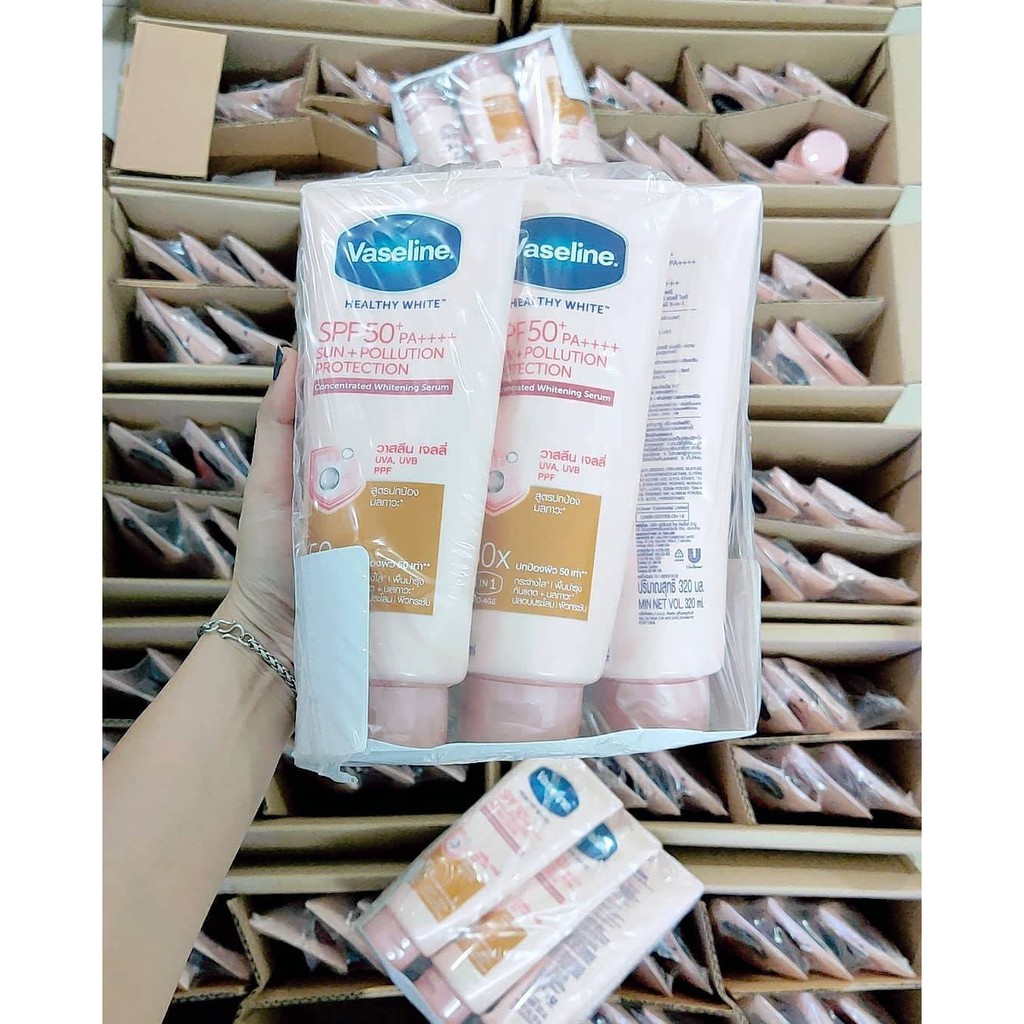 Dưỡng thể Vaseline 50x 10x SPF 50++ 320ml thái lan