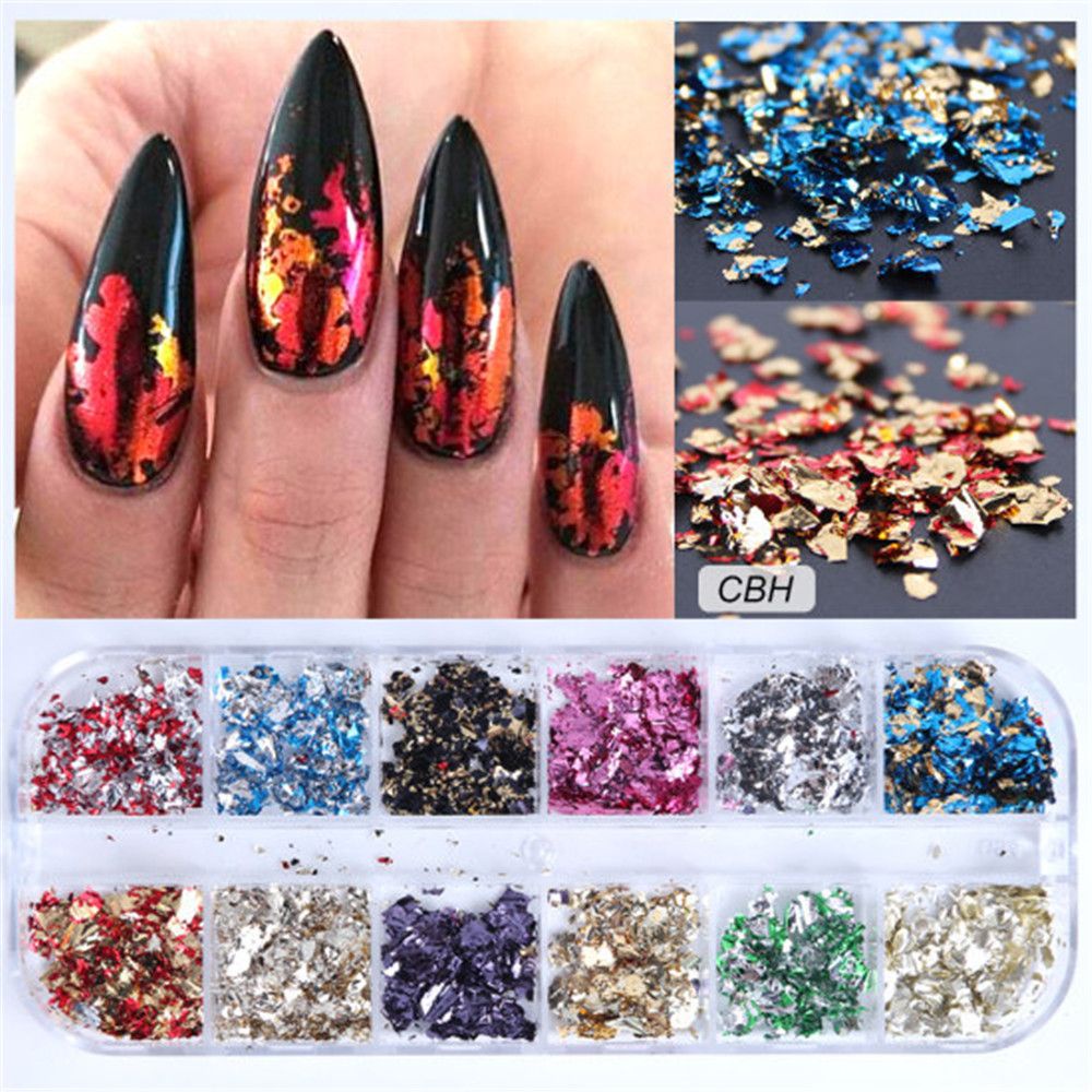 Phụ Kiện Sequin Vỏ Sò Lấp Lánh Tự Nhiên Trang Trí Móng Tay Nghệ Thuật