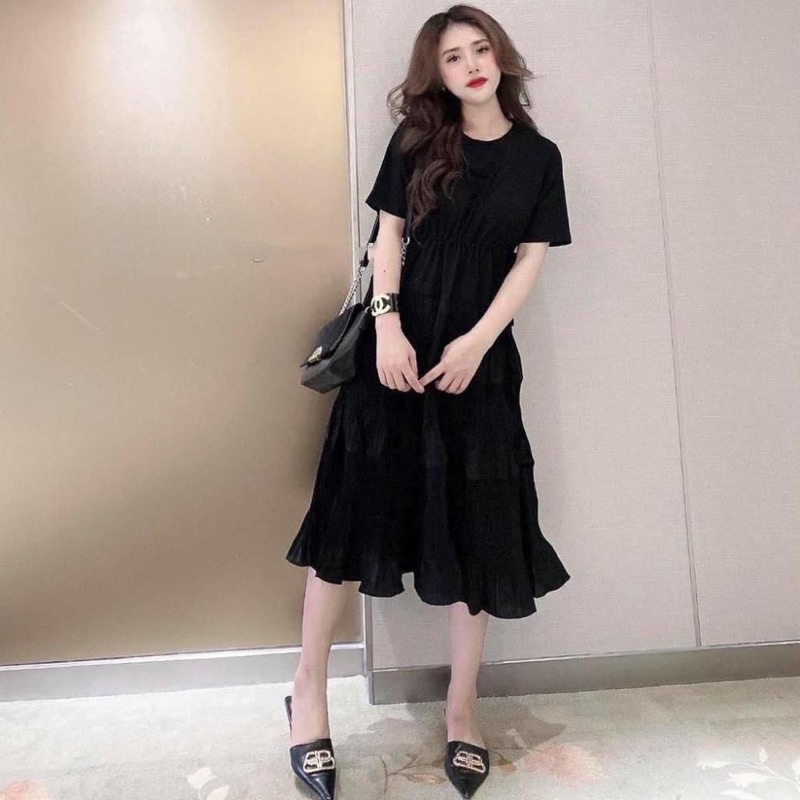 Váy bầu cotton pha von cao cấp hàng loại 1☘️đầm bầu freesize 43~67kg tkutrang