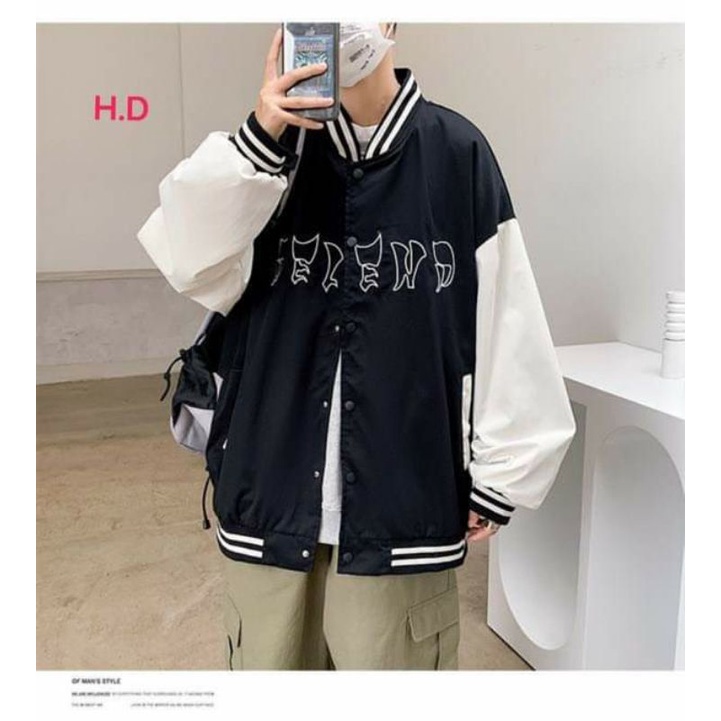 Áo Bomber/Khoác Nam nữ Unisex chất nỉ vs gió ko xùThời trang thu đông BasicJacket bóng chày  giữ nhiệt
