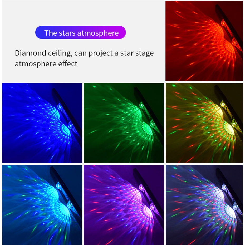 Đèn LED SEAMETAL RGB đầy màu sắc có điều khiển từ xa trang trí cho xe hơi