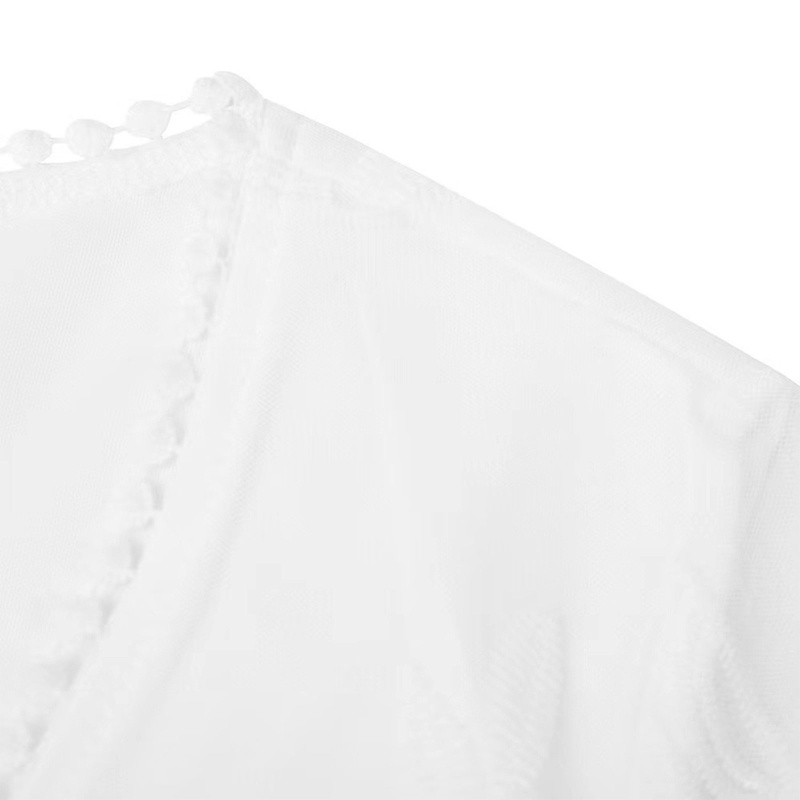 Đầm Maxi Hai Lớp Cổ Chữ V Xẻ Tà Tay Ngắn Loe Thêu Hoa Thời Trang Dự Tiệc Cho Bạn Gái