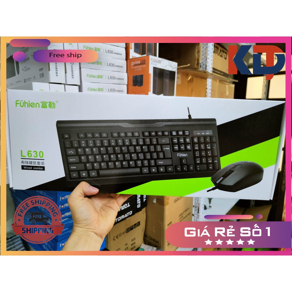 COMBO Phím Chuột Fuhlen l630 Quang điện siêu bền bảo hành 2 năm