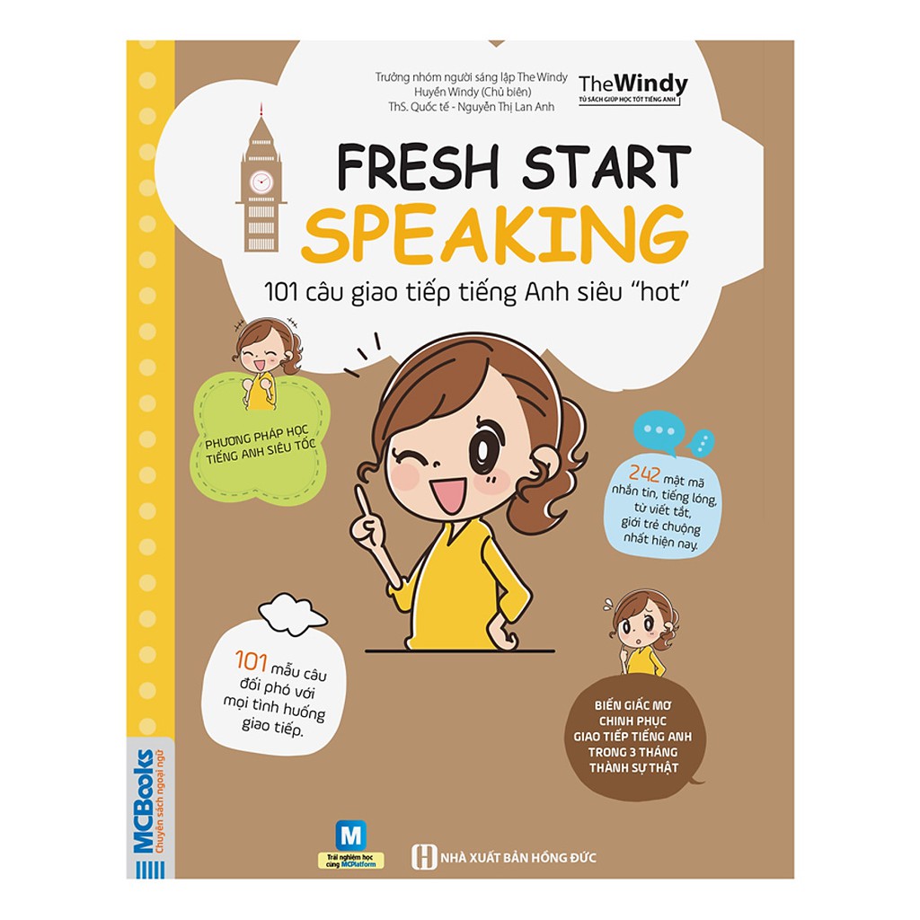 Sách - Fresh Start Speaking - 101 Câu Giao Tiếp Tiếng Anh Siêu Hot - Học Kèm App Online