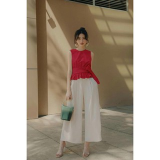 %ÁO SƠ MI NỮ-❣️FREESHIP❣️ÁO sát nách dáng peplum thắt nơ