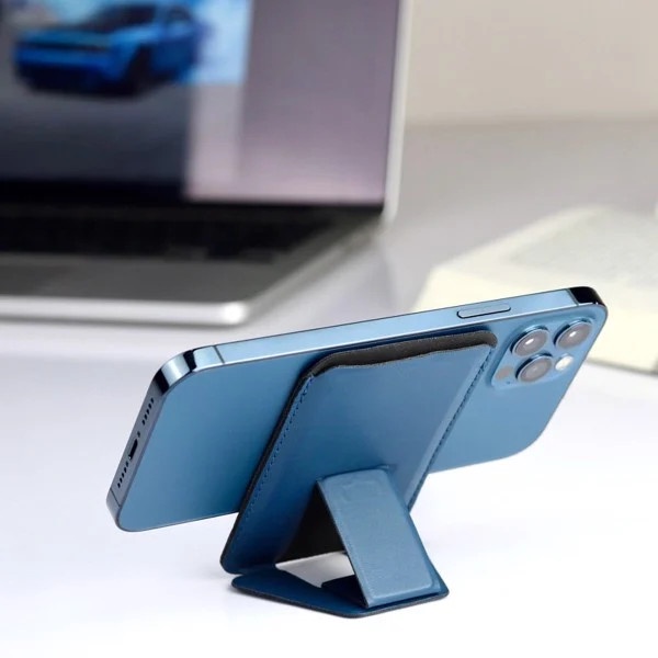 Ví da đựng thẻ kiêm giá đỡ Magsafe cho iphone 12 13 14 mini pro plus max hút lưng từ tính
