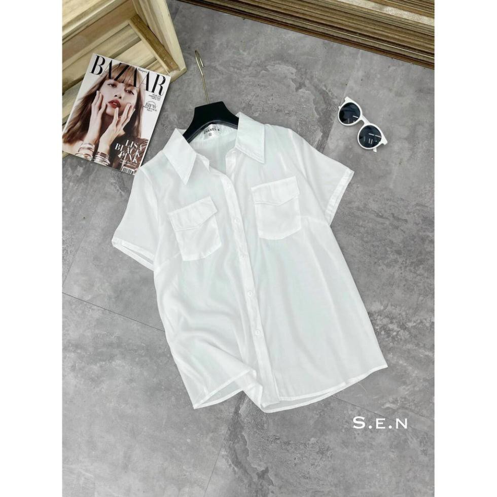 Áo sơ mi 2  túi cộc tay hàng đẹp bao chất