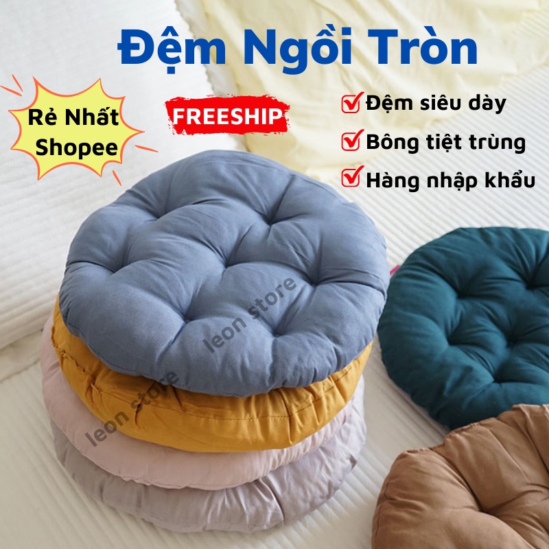 Đệm Ngồi Bệt, Nệm Ngồi Bệt Hình Tròn Phong Cách Nhật Bản LEON OFFICIAL