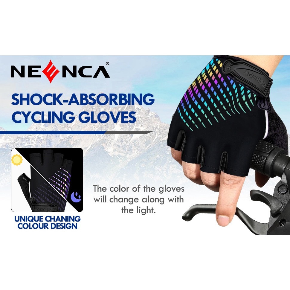 NEENCA Găng Tay Nửa Ngón Chạy Xe Đạp Địa Hình Cho Nam Nữ NEENCA