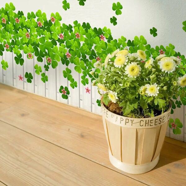 Decal trang trí chân tường Hàng rào trắn Cỏ xanh-K66
