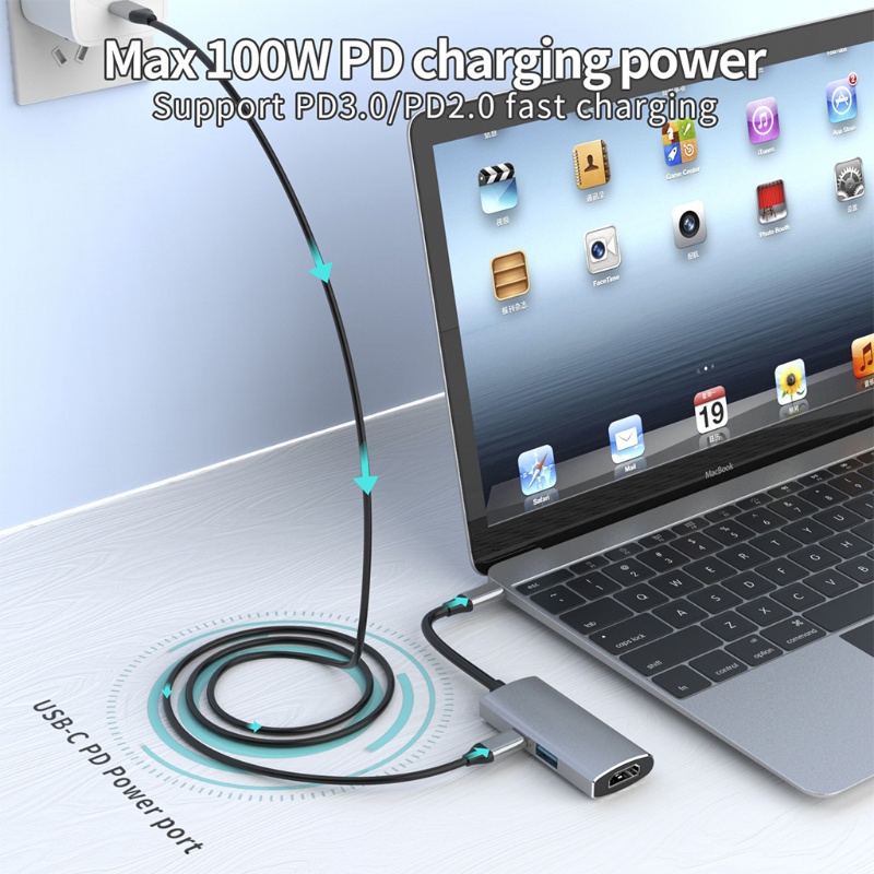 Trạm Sạc Hub 4K PD Type-C Chuyên Dụng Cho Pro Switch