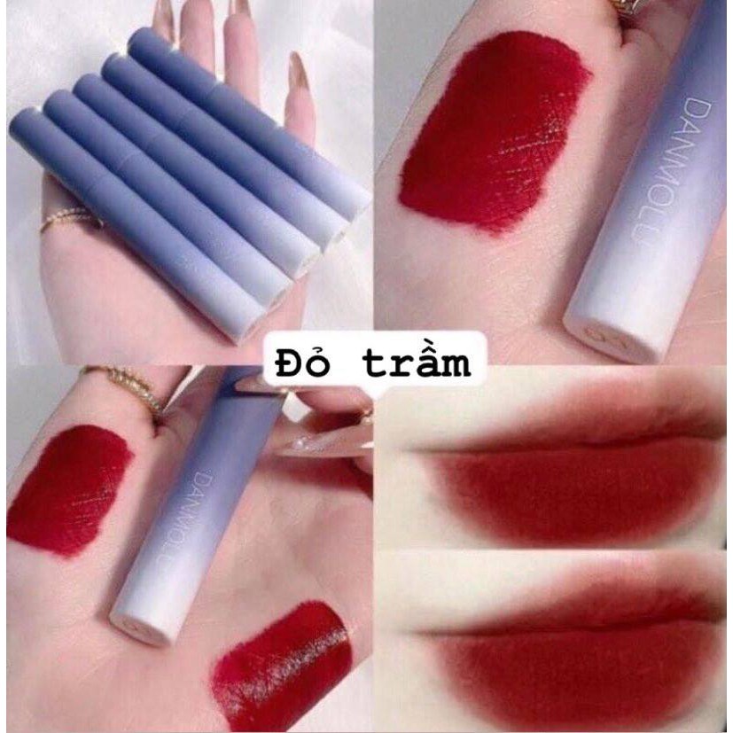 Set 5 cây son lì Danmolu nội địa Trung tone màu nude, nâu đỏ, cam đất đẹp | BigBuy360 - bigbuy360.vn
