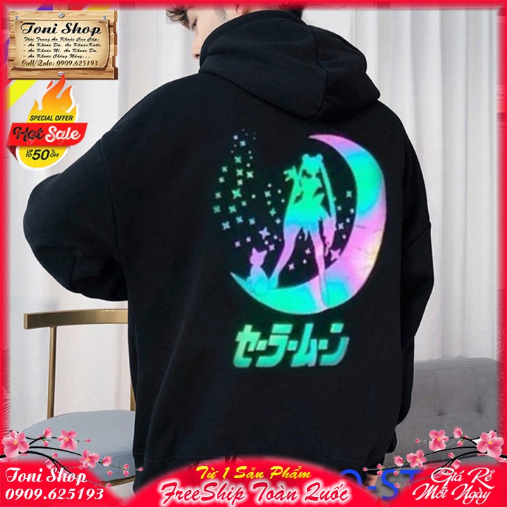 PQ022 Áo Khoác Hoodie. Áo Hooide Phản Quang Nam Nữ Mới (Toni Shop)