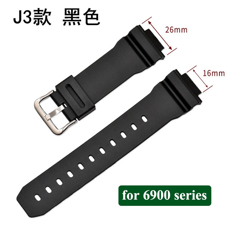 Dây Đeo Cao Su Chống Thấm Nước 16mm Cho Đồng Hồ Thể Thao Casio G-shock DW-5600 6900 9052