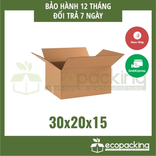 [XẢ KHO] Combo 20 thùng hộp carton 30x20x15 cm để đóng gói giao hàng