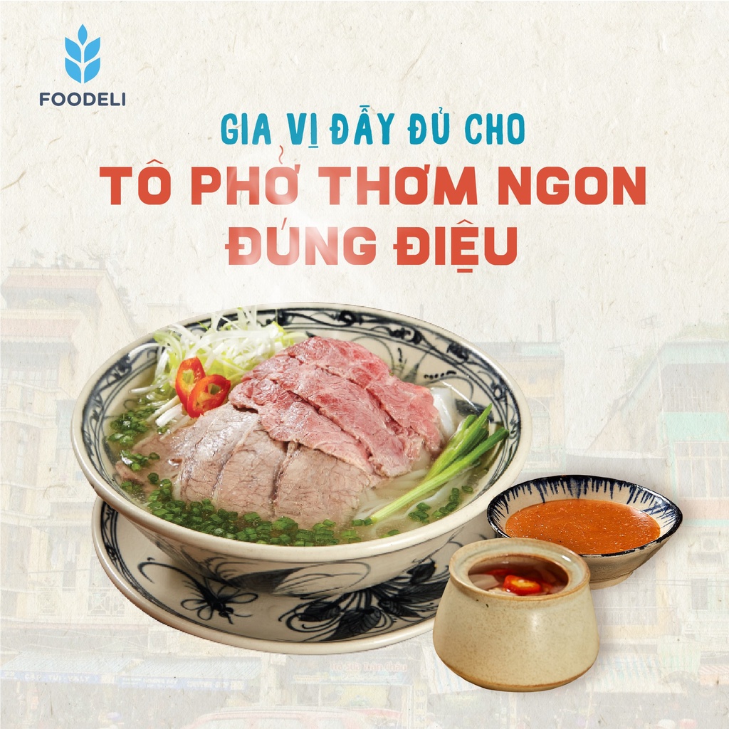 Combo 10 gói Phở gánh Hà Nội ăn liền Foodeli ( Phở bò, Phở gà, Phở bò sốt vang ) gói 75gr | BigBuy360 - bigbuy360.vn