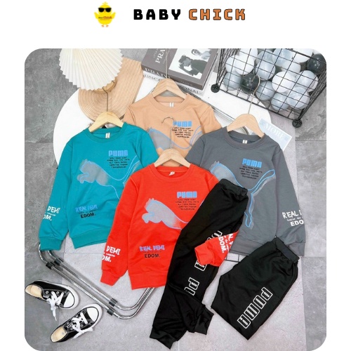 (SIZE ĐẠI 15-45kg) Bộ thể thao dài tay cho bé trai và bé gái (HÀNG QUẢNG CHÂU ĐẸP) (mã 5)