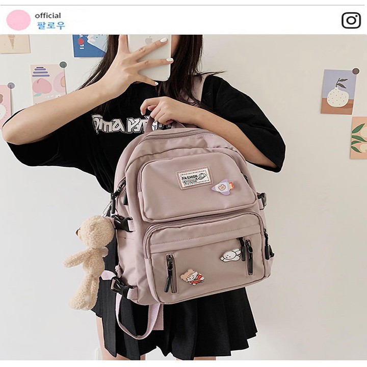 Balo UNIBAG nam, nữ basic đi học, đi chơi phong cách Hàn Quốc hot trend nhất hiện nay BL606