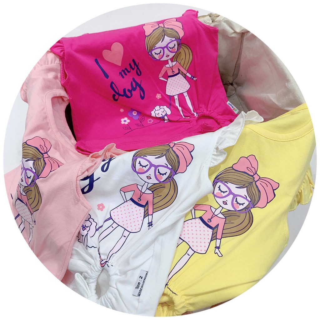 Áo thun bé gái Cotton co giãn 4 chiều Size Nhí (10-22kg) BB Angel