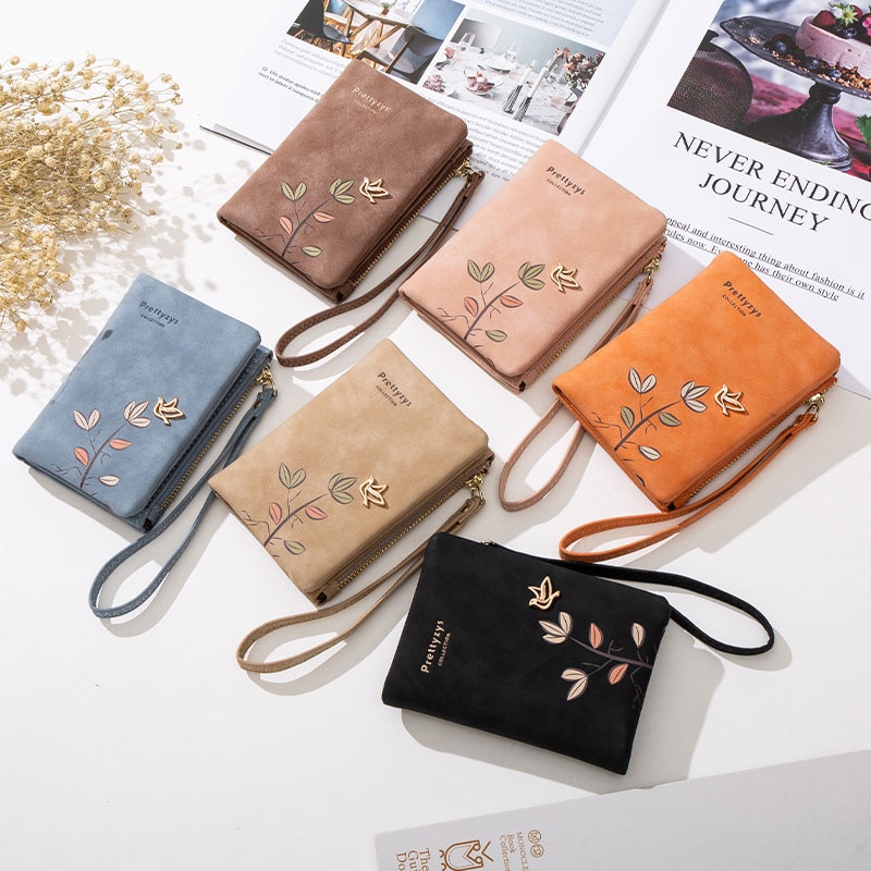 Ví da pu cầm tay nhỏ xinh thời trang cho nữ