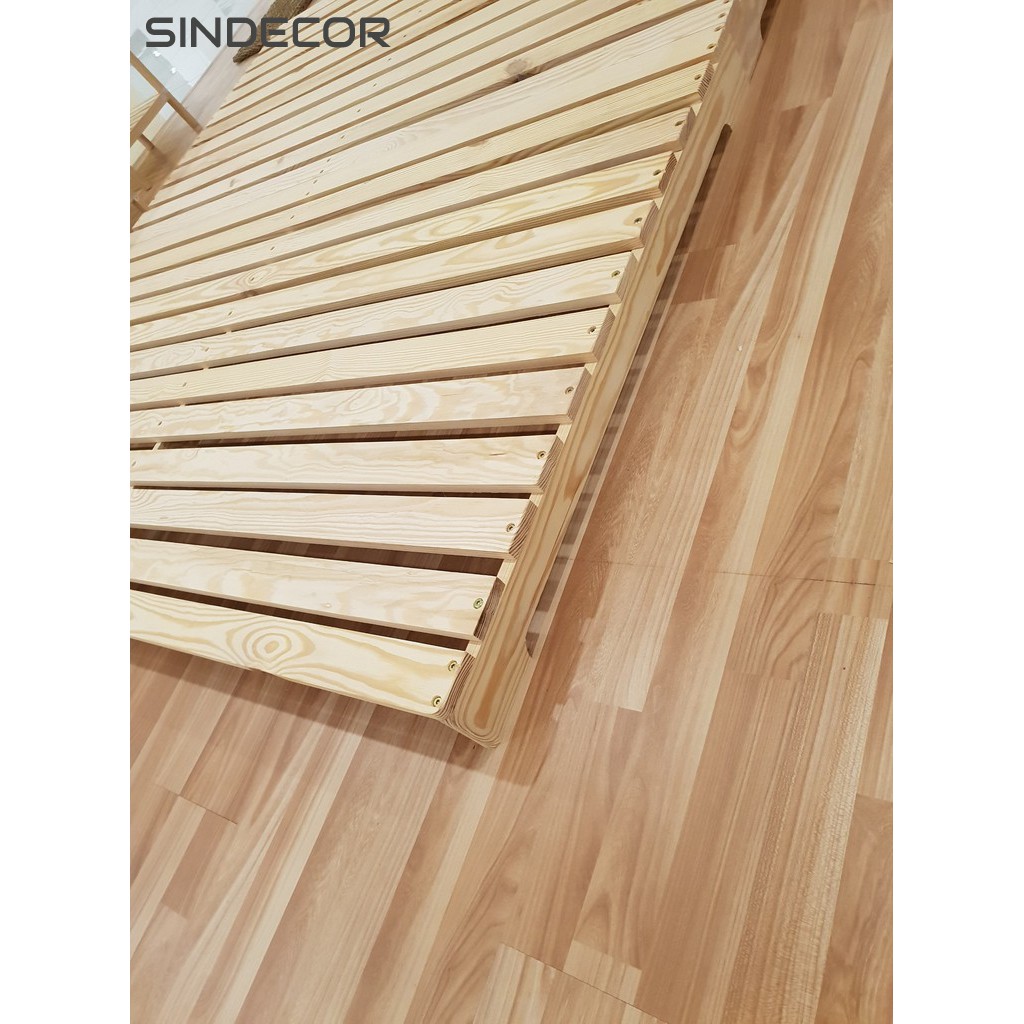 Giường Ngủ Pallet Gỗ Thông - Pallet Bed - Natural