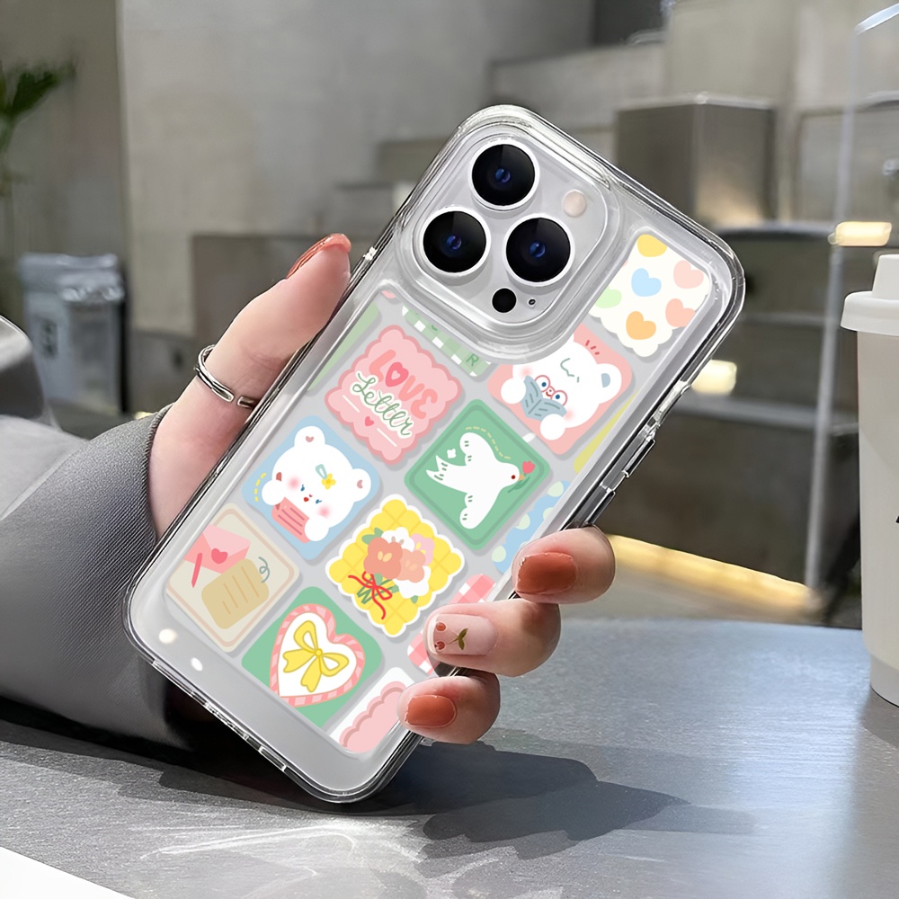 Ốp Điện Thoại Trong Suốt Họa Tiết Kẻ Ô Hình Thỏ Cho iphone 14 Pro Max Plus 13 11 12 7Plus X XR XS Max 7 8 SE 2020