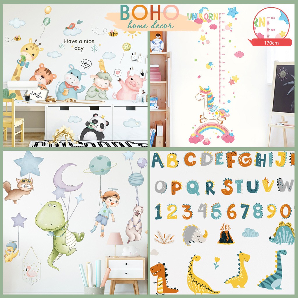 Decal dán tường cho bé yêu, tranh dán tường phòng ngủ, tủ đồ, tủ lạnh nhiều mẫu | BigBuy360 - bigbuy360.vn