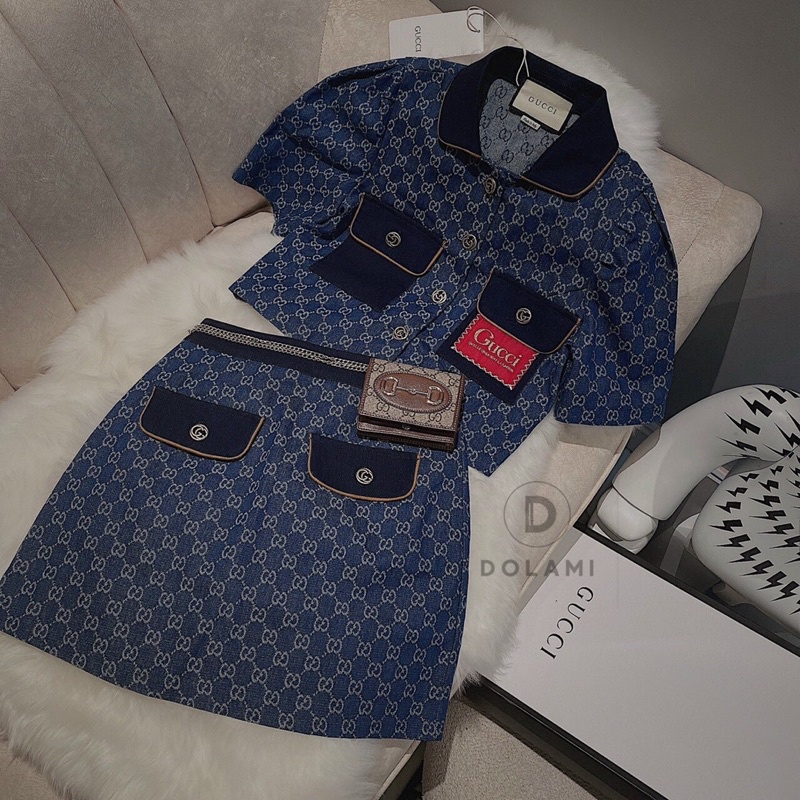Set Gucci Áo+ Váy Hàng New Siêu Đỉnh❤️