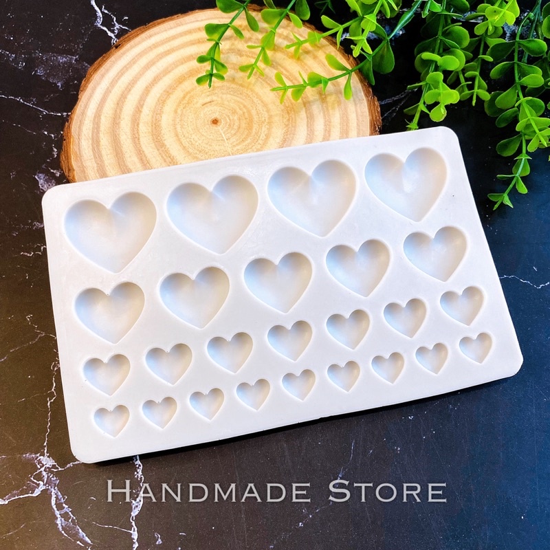 Khuôn trái tim làm bánh, tạo hình đất sét