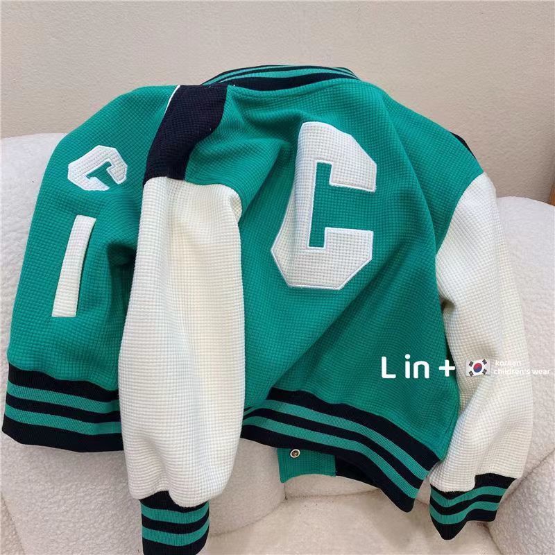 MNGRL Áo Khoác Bomber Dáng Rộng Phong Cách Hàn Quốc Thời Trang Mùa Thu Cho Trẻ Em