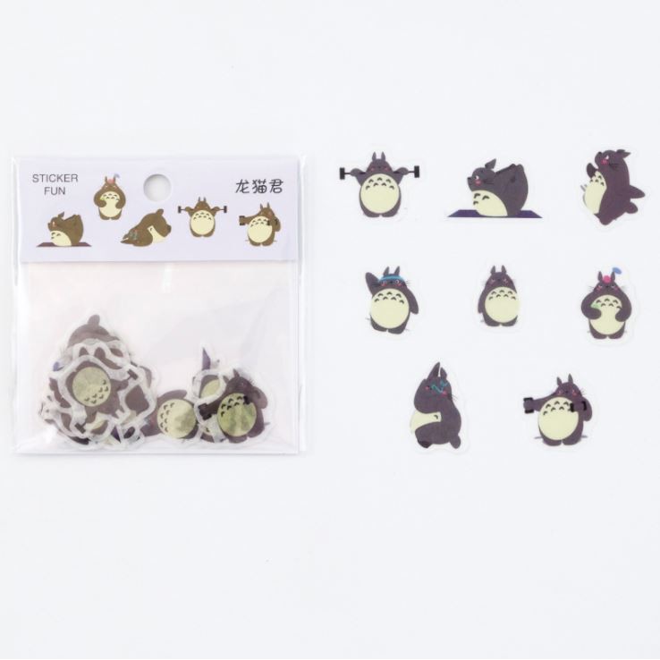 32 Miếng Sticker Dán Trang Trí Totoro- Mèo