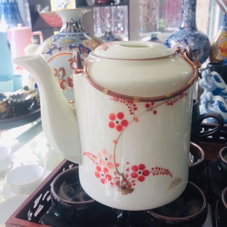 Ấm tích bát tràng quai đồng hàng đẹp