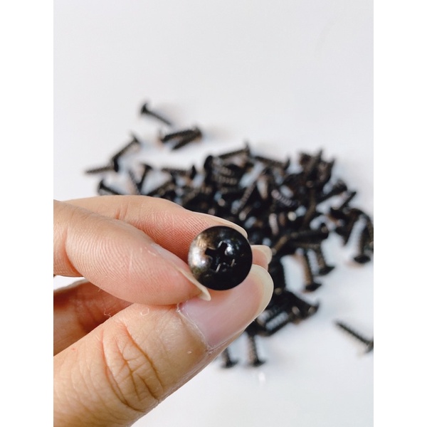 Ốc bulong 5li 5li20 5li30 ren xoắn màu đen đầu vít 3ke, xài thông dụng mọi loại xe máy