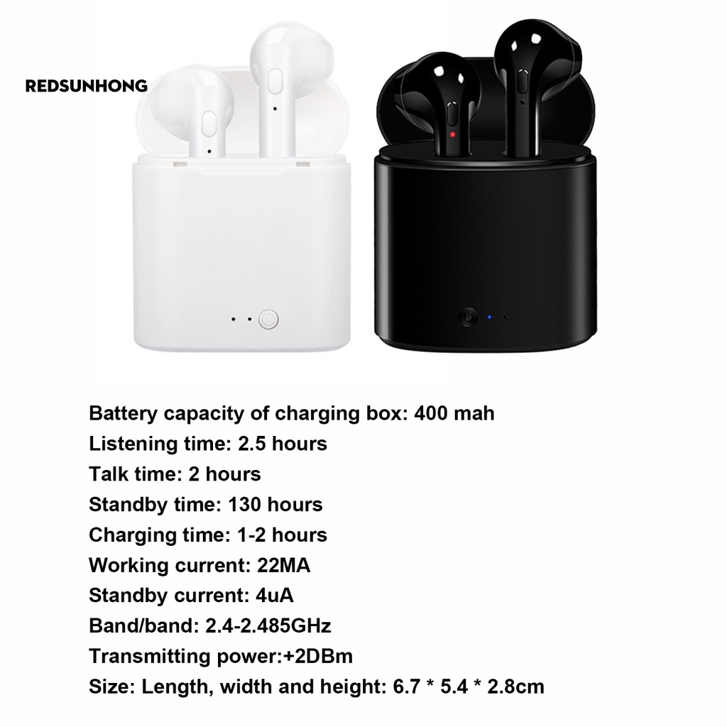 Tai Nghe Bluetooth 5.0 i7S Có Nút Điều Khiển Âm Lượng Cao