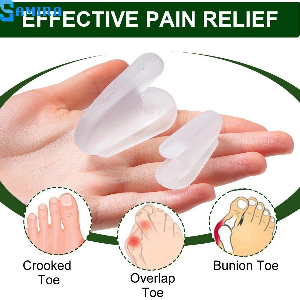2 Dụng cụ silicon tách ngón chân duối thẳng ngón chân bị vẹo siêu bền SA17