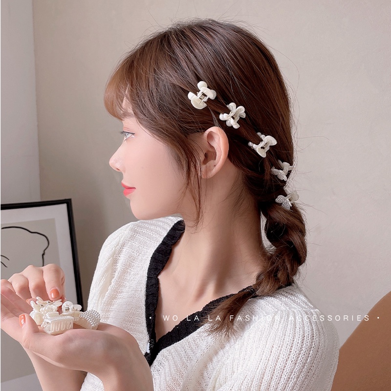 Kẹp Tóc Đính Ngọc Trai Xinh Xắn Phong Cách Retro Pháp