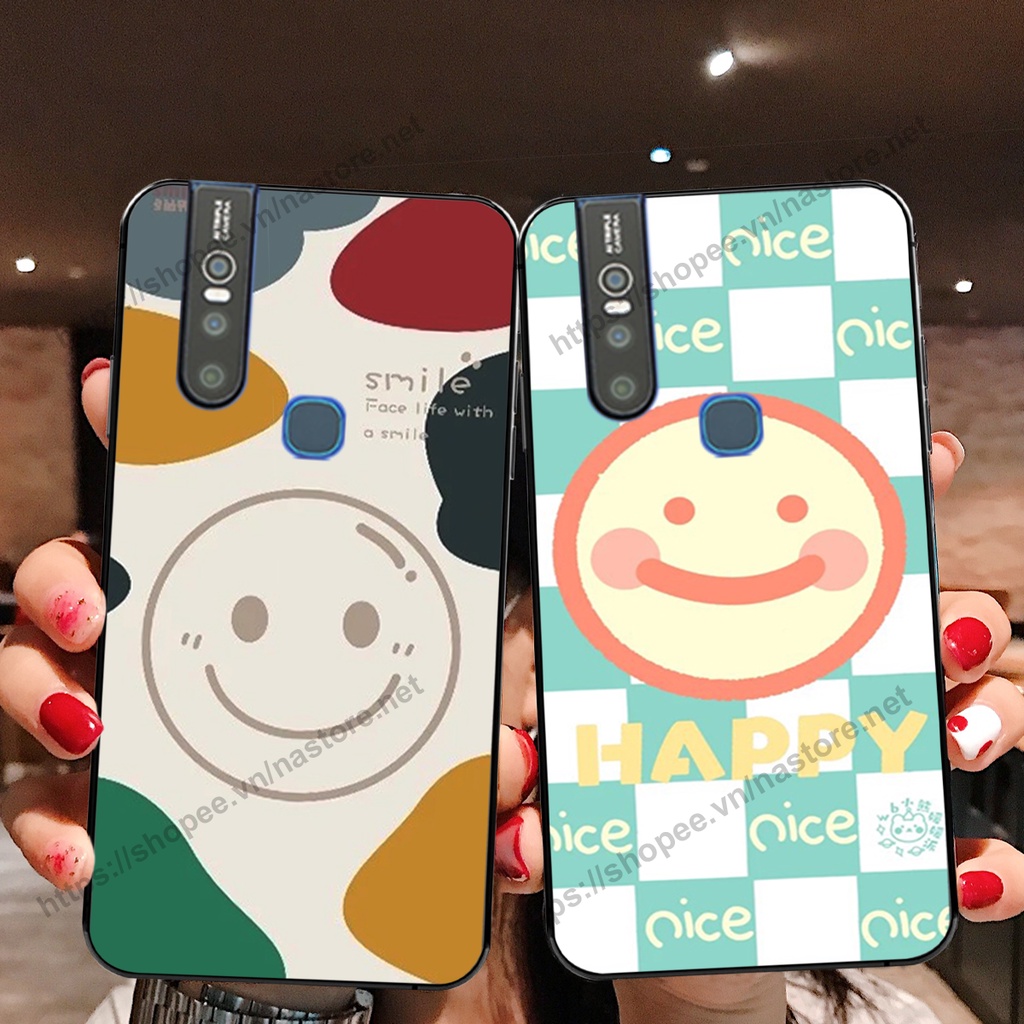 Ốp lưng Vivo V15 / V15 Pro mặt cười, họa tiết caro đơn giản đẹp cute