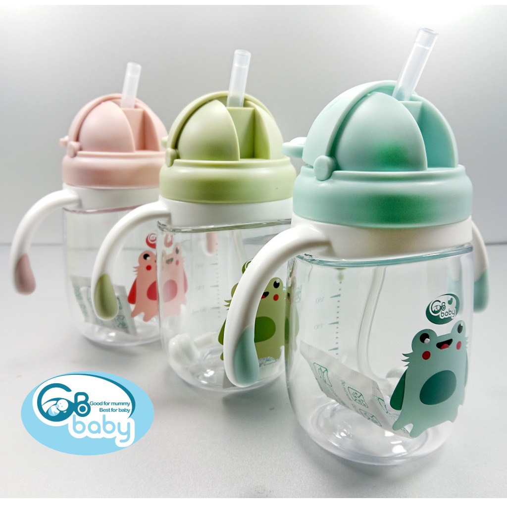 Bình Tập Uống Nước Cho Bé GB-Baby Tritan 260ML hình ếch xinh