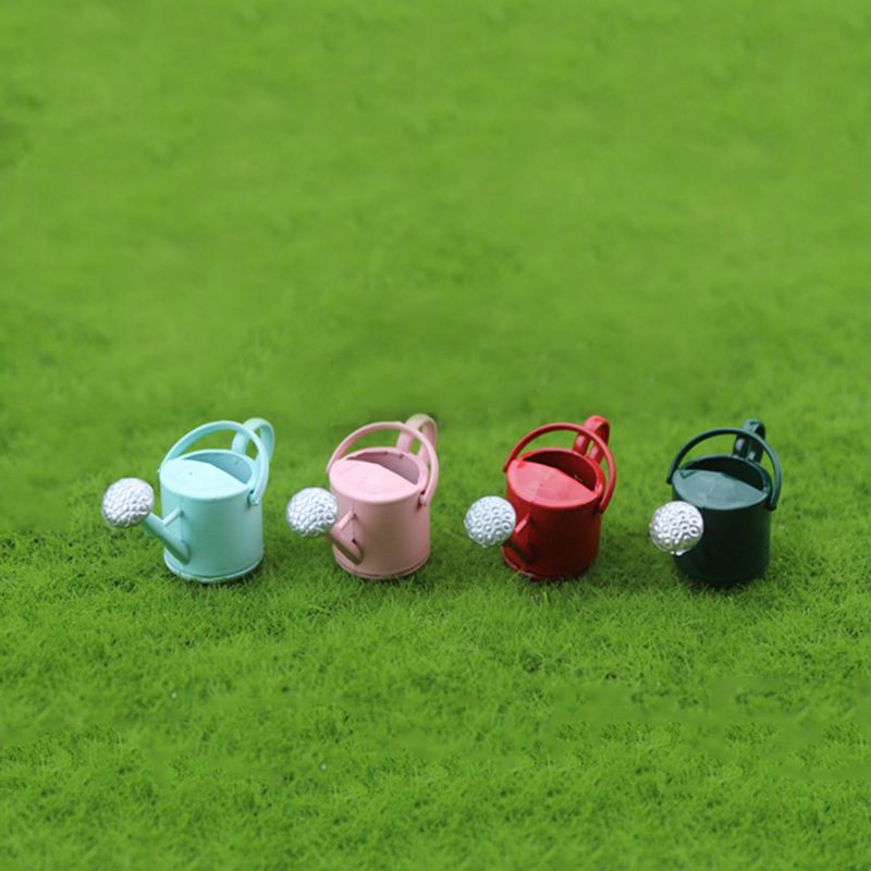 DK Mini Watering Can Pot For 1/6 1/12 Miniature Doll House Accessories Model Simulation Tools Toy Decoration