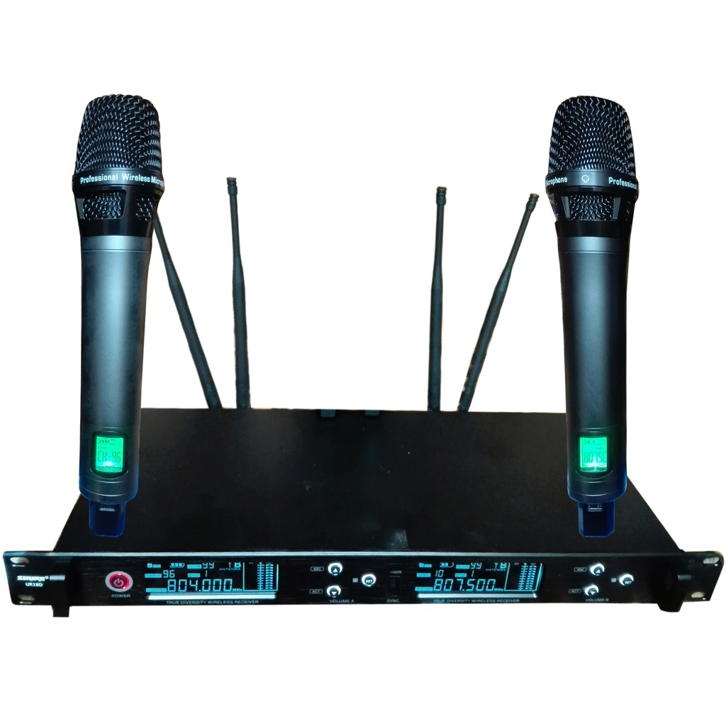 Micro UR 18D - Micro shure UR 18D- Micro không dây - Micro Sân Khấu  chuyên nghiệp - Micro karaoke gia đình cao cấp