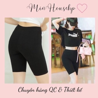 Quần legging lửng ngố đùi ôm mông chất dày co giãn tốt