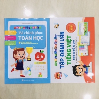 Combo Tập đánh vần tiếng Việt +Chinh phục toán học cho bé từ 4-6 tuổi